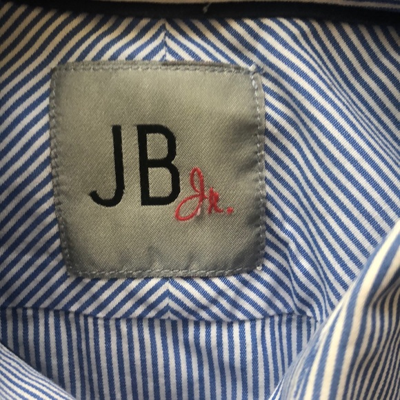 Blue & White stripe button down shirt - Picture 2 of 6